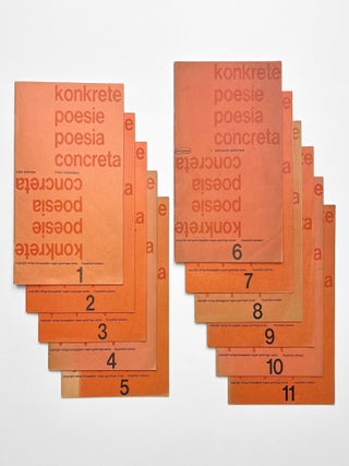 konkrete poesie = poesia concreta nos. 1–11 (all published)