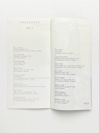 GELUIDSPOEZIE & TAALWERKEN VAN HAUSMANN TOT ANDERSON