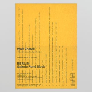 Announcement sheet for «Phänomene», Verwischungen, Partituren