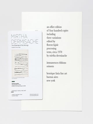 mirtha dermisache texto, circa 1970 [2017 edition with folded exhibition poster