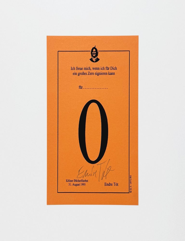 Ich freue mich, wenn ich f&uuml;r Dich ein gro&szlig;es Zero signieren kann f&uuml;r&hellip; [signed artists&rsquo; card]