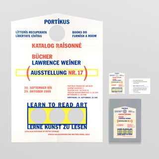 A suite of four items relating to ‘Lawrence Weiner, Books 1968 – 1989: Catalog Raisonné’