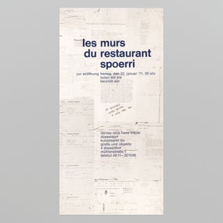 Invitation for ‘les murs du restaurant spoerri’