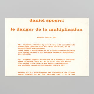 Invitation for ‘le danger de la multiplication’