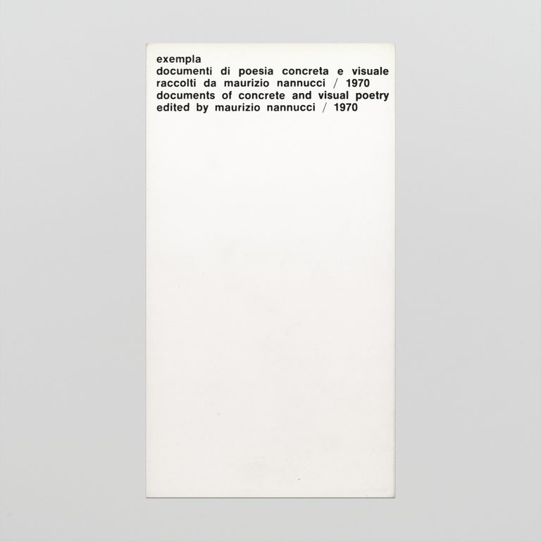 exempla: documenti di poesia concreta e visuale / documents of concrete and visual poetry