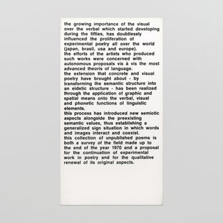 exempla: documenti di poesia concreta e visuale / documents of concrete and visual poetry