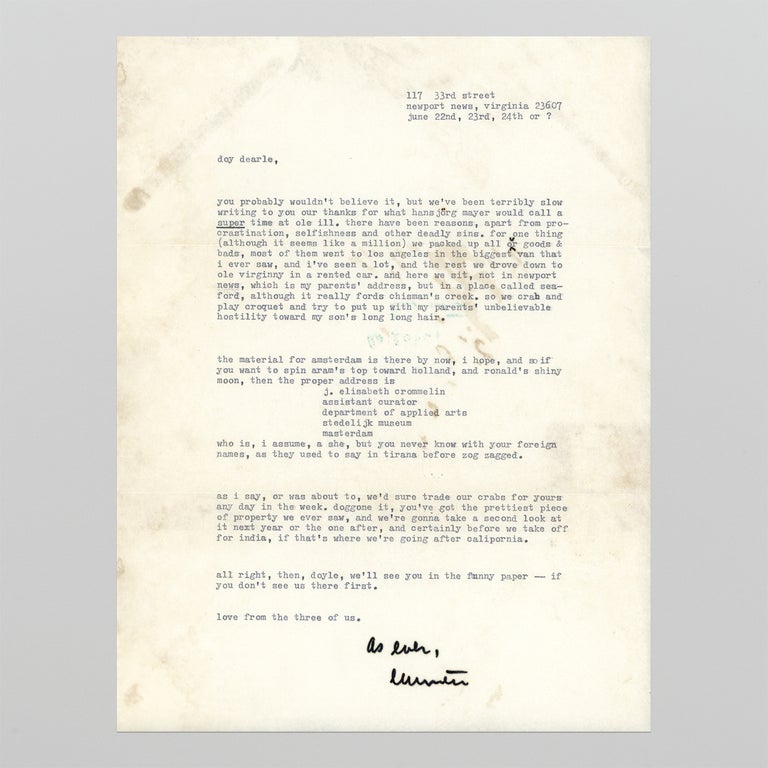 Letter to A. Doyle Moore