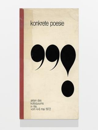 konkrete poesie: akten des kolloquiums in lille vom 4 – 6 mai 1972