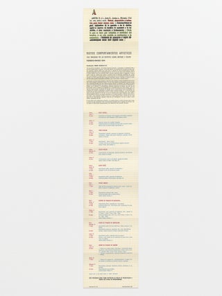 Program for ‘Nuevos Comportamientos Artisticos’