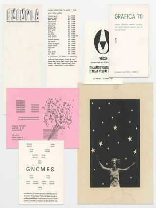 Lot of six concrete poetry items
