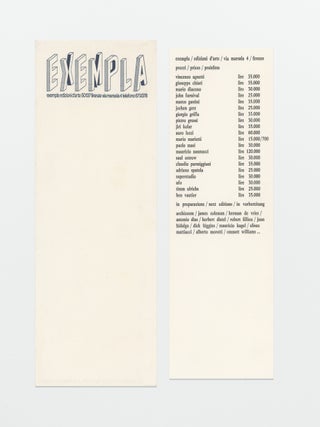 Lot of six concrete poetry items