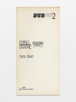SUBVERS 2: Porno Graphic Poetry