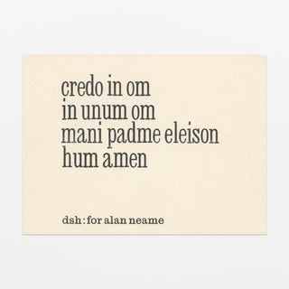 dsh : for alan neame