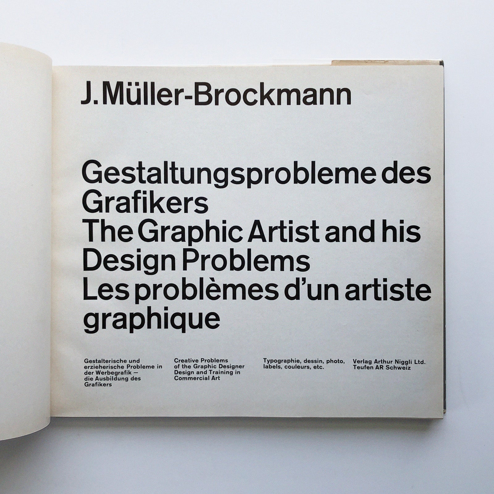 Gestaltungsprobleme des Grafikers. The Graphic Designer and his