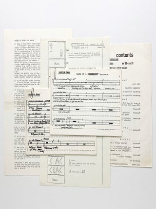 reveil du chaos: SCORE OF A PHONOGRAPHY / PARTITUR EINES PHONOGRAPHIKS