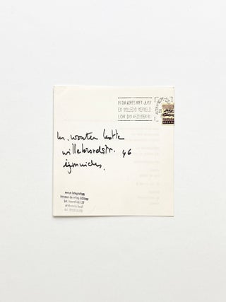 invitation for toevals-objektiveringen exhibition at galerie ’t venster