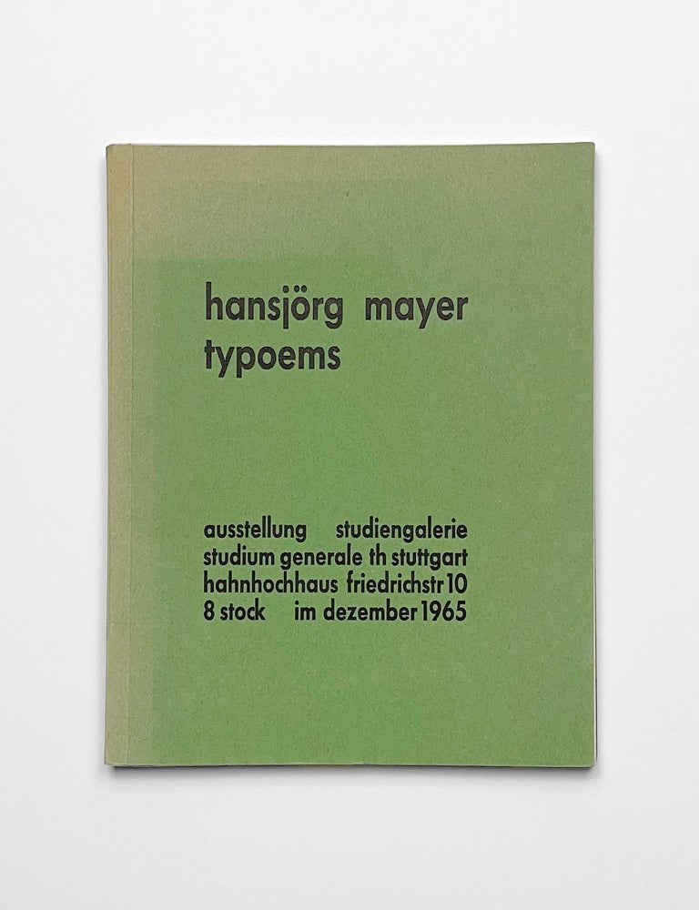 hansj&ouml;rg mayer typoems