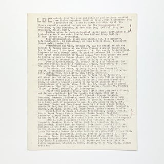 tlaloc loc-sheet: news & notes on publications received at tlaloc magazine april ’66, with letter from the editor of IKON