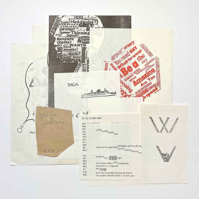 Nine works of visual and concrete poetry