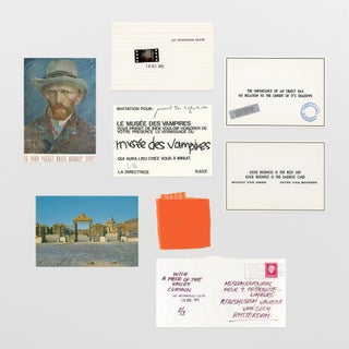 Twenty-eight pieces of mail art, appropriated ephemera, and documents