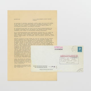 Twenty-eight pieces of mail art, appropriated ephemera, and documents