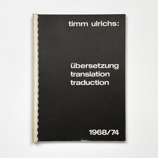 timm ulrichs: übersetzung, translation, traduction: ein polyglotter zyklus 1968/74